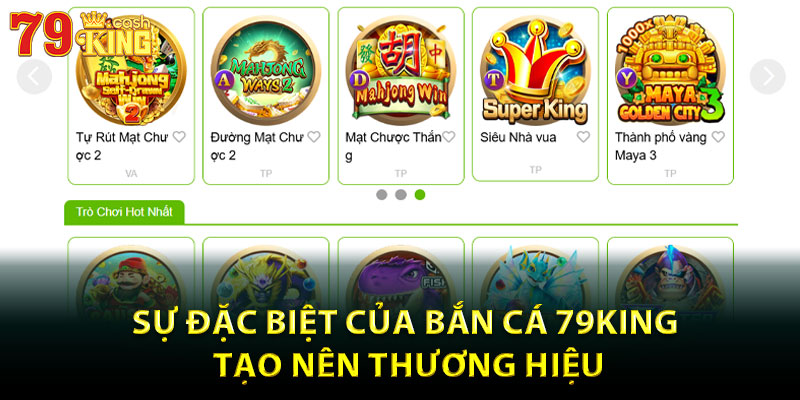 Sự đặc biệt của bắn cá 79king tạo nên thương hiệu